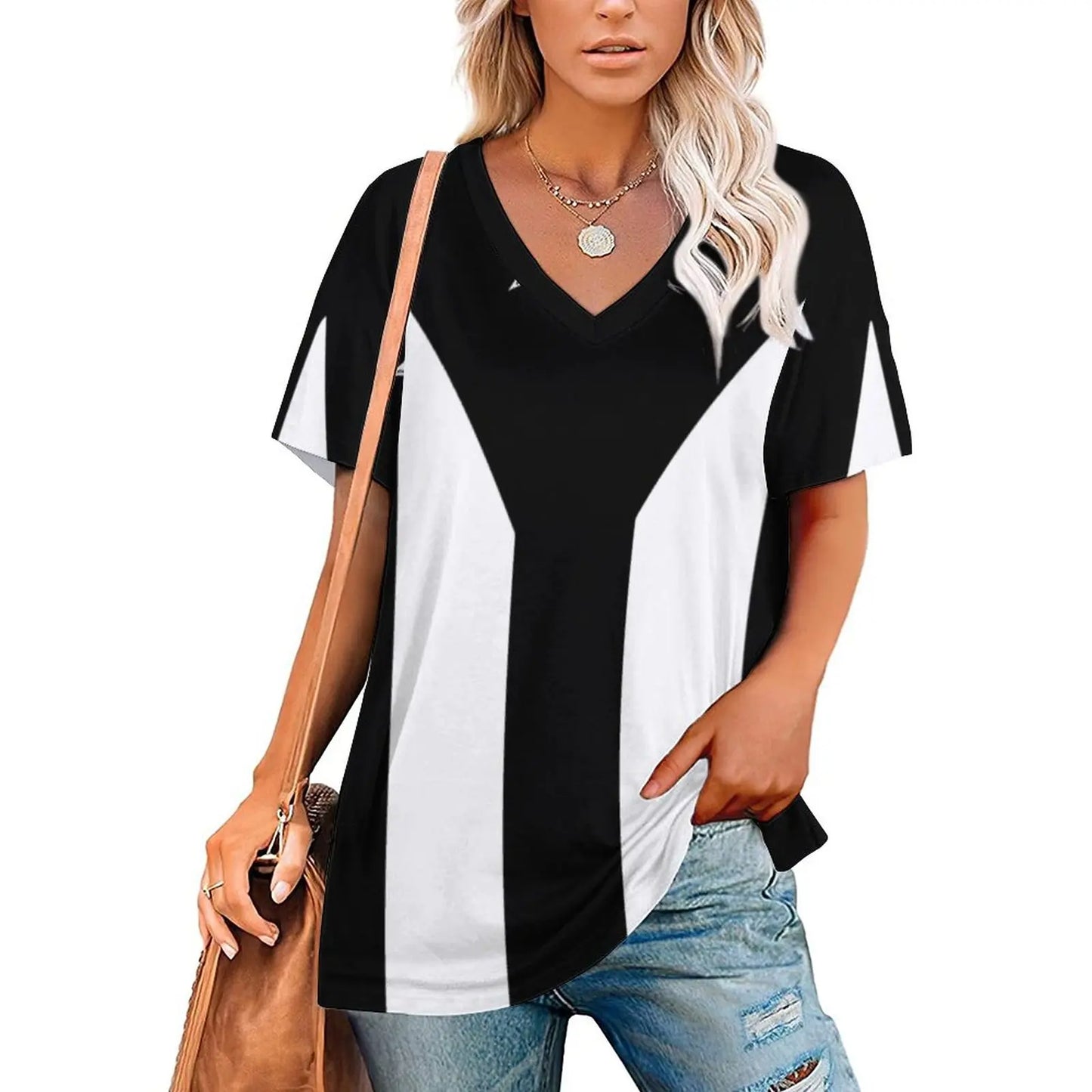 Puerto Rico Black & White Protest Flag 2356 Women Print T Shirt Casual Off Shoulder Loose Pullover Tops Fashion Clothes Puerto