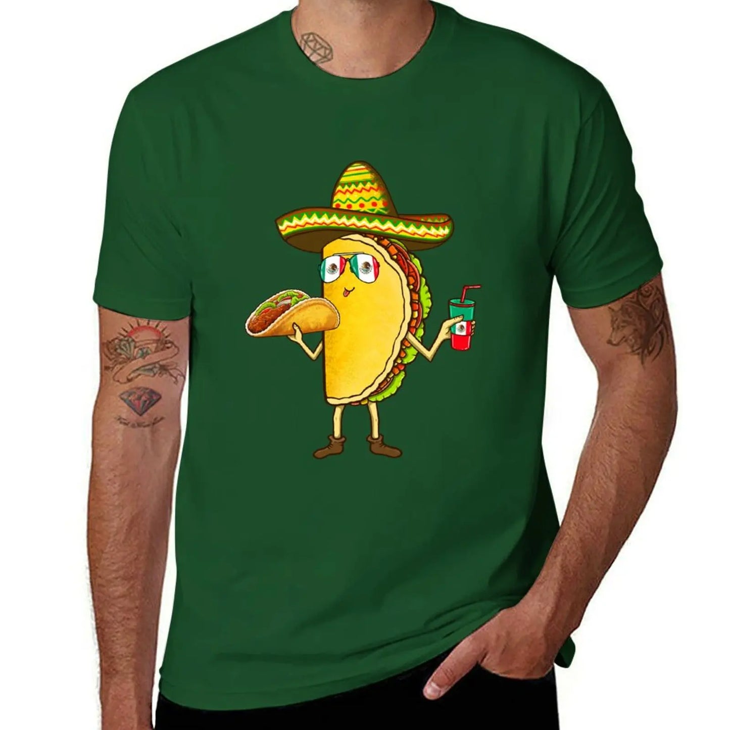 Tacos I love tacos mexican food Mexican roots, I love Mexico T-Shirt Blouse customs quick drying sweat shirts, men