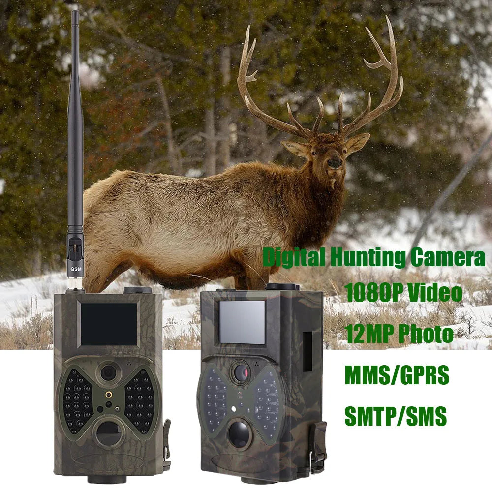 16MP 1080P Hunting Camera 2G MMS SMTP SMS Cellular Wireless Wildlife Trail Cameras HC300M Night Vision Surveillance Wild Cams
