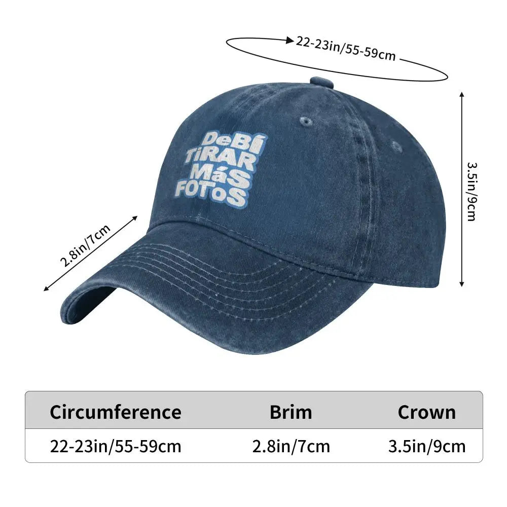 DTMF Debi Tirar Mas Fotos Unisex Baseball Caps Bad Bunny 2025 New Album Distressed Cotton Hats Cap Fashion Outdoor Snapback Hat