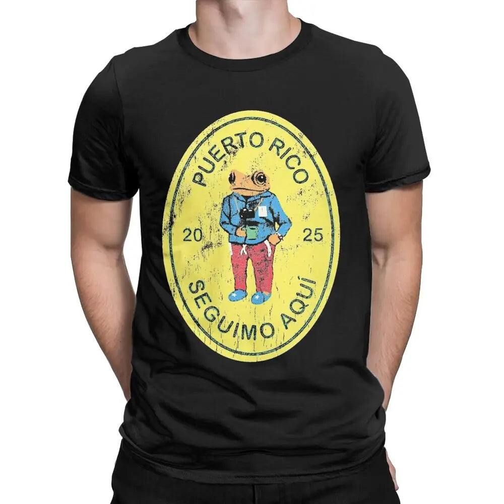 Puerto Rico DTMF Debi Tirar Mss Fotos T Shirts Men 100% Cotton T-Shirt Crewneck Bads Bunnys Tees Short Sleeve Clothing Gift