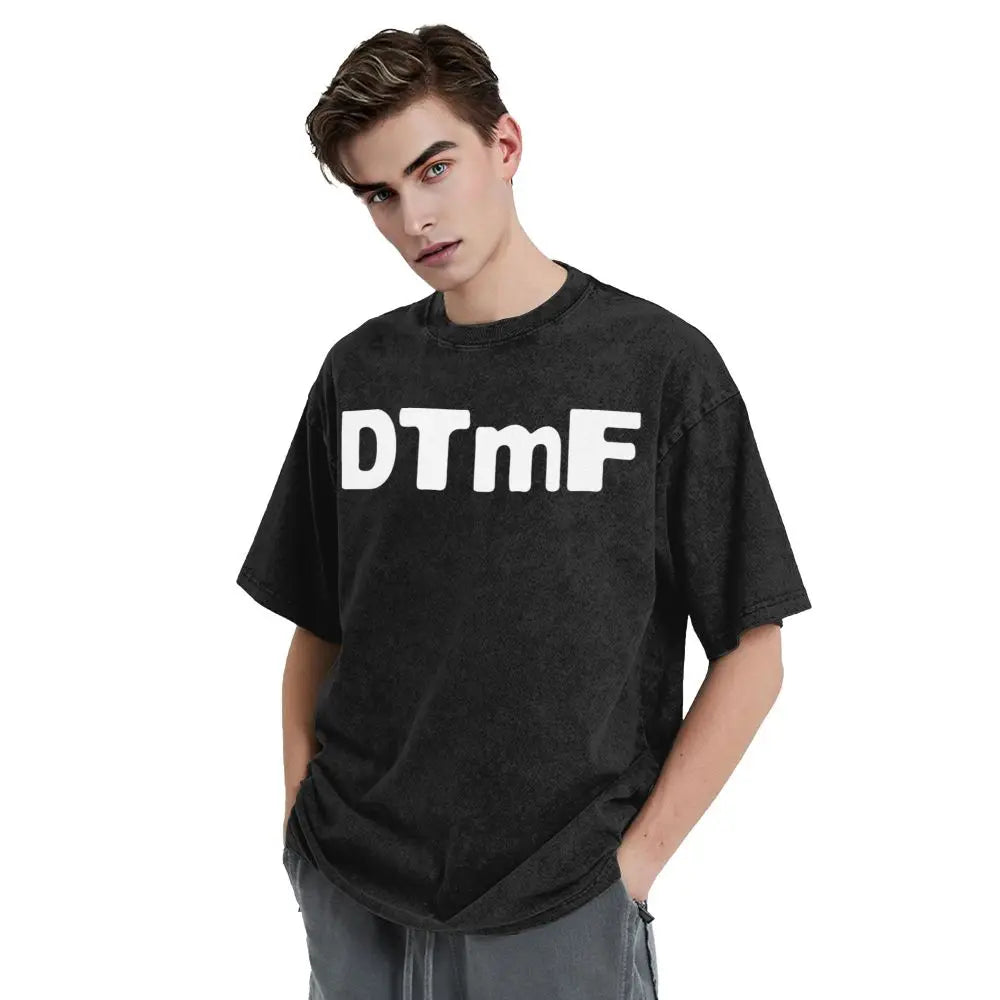 Washed T Shirts DTMF DeBi TiRAR MaS FOToS Bad-Bunnys Hip Hop T-Shirt Harajuku Streetwear Cotton Printed Tops Tees Men Women