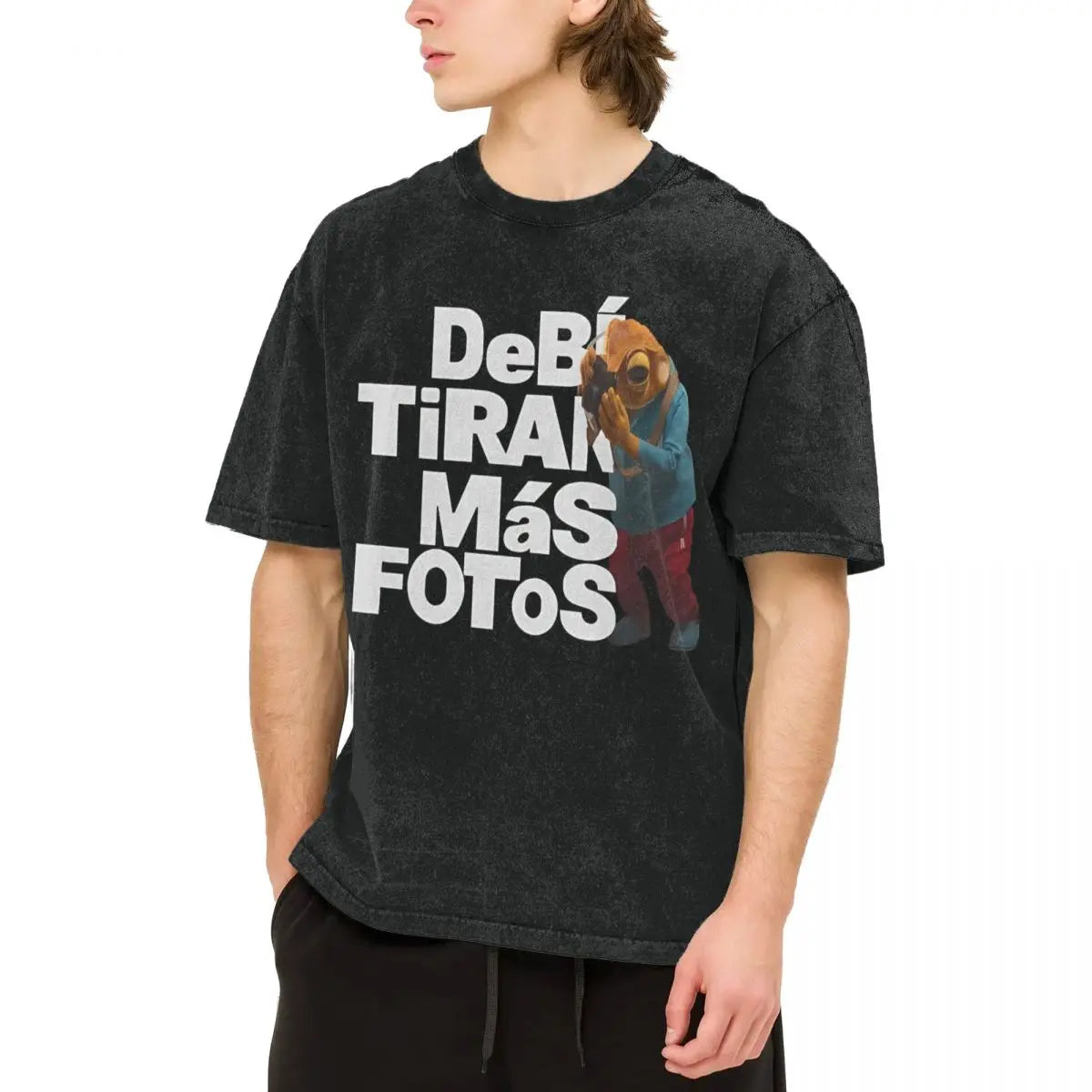 Washed T Shirts DTMF DeBi TiRAR MaS FOToS Bad-Bunnys Hip Hop T-Shirt Harajuku Streetwear Cotton Printed Tops Tees Men Women