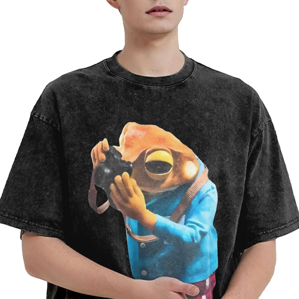 Washed T Shirts DTMF DeBi TiRAR MaS FOToS Bad-Bunnys Hip Hop T-Shirt Harajuku Streetwear Cotton Printed Tops Tees Men Women