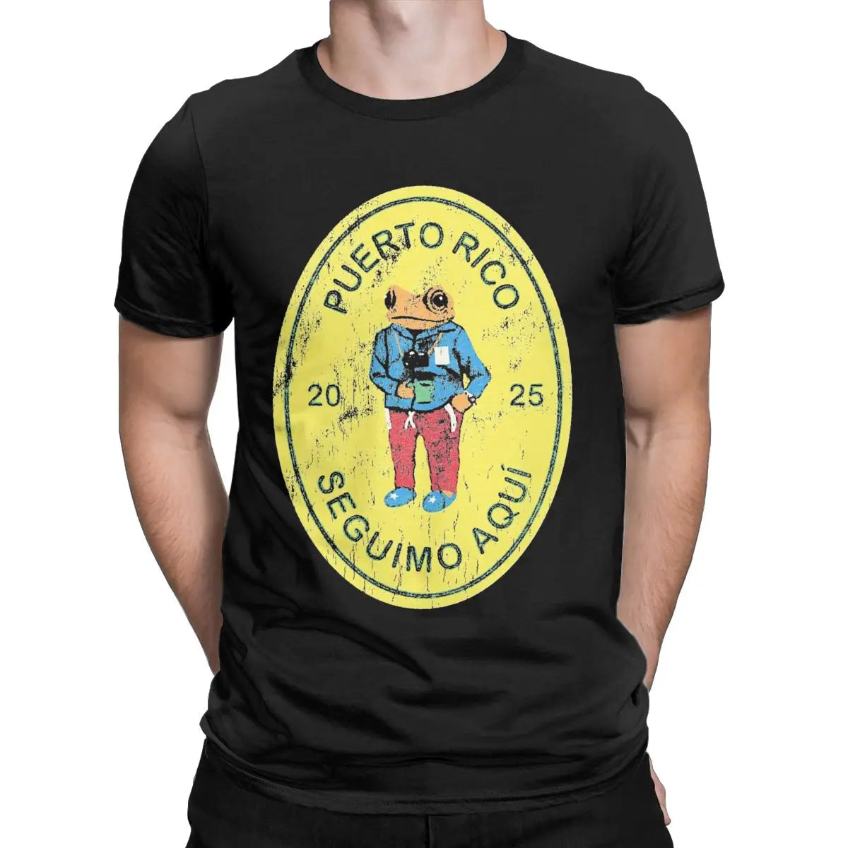 Puerto Rico DTMF Debi Tirar Mss Fotos T Shirts Men 100% Cotton T-Shirt Crewneck Bads Bunnys Tees Short Sleeve Clothing Gift