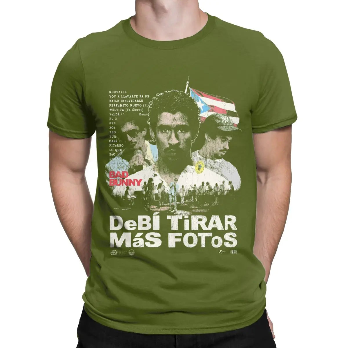 BAD BUNNYs DeBi TiRAR MaS FOToS New Album T Shirt Apparel Men Women 100% Cotton Casual T-shirt Short Sleeve Tops Printed