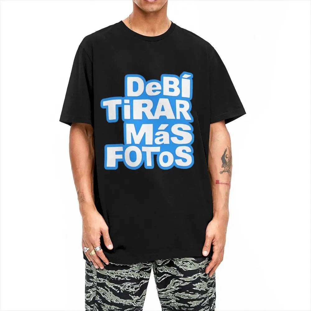 Bad Bunny Debi Tirar Mas Fotos T-Shirt Summer Y2K Funny T-Shirts Cotton Harajuku Tee Shirt For Men Short-Sleeve Design Top Tees