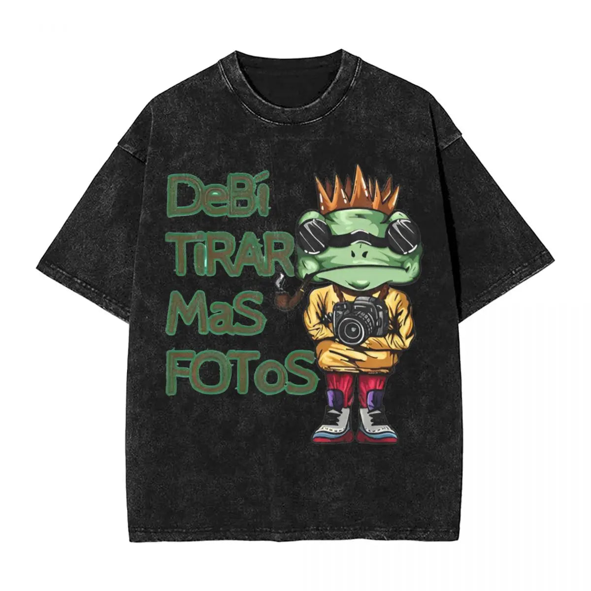 Washed T Shirts DTMF DeBi TiRAR MaS FOToS Bad-Bunnys Hip Hop T-Shirt Harajuku Streetwear Cotton Printed Tops Tees Men Women