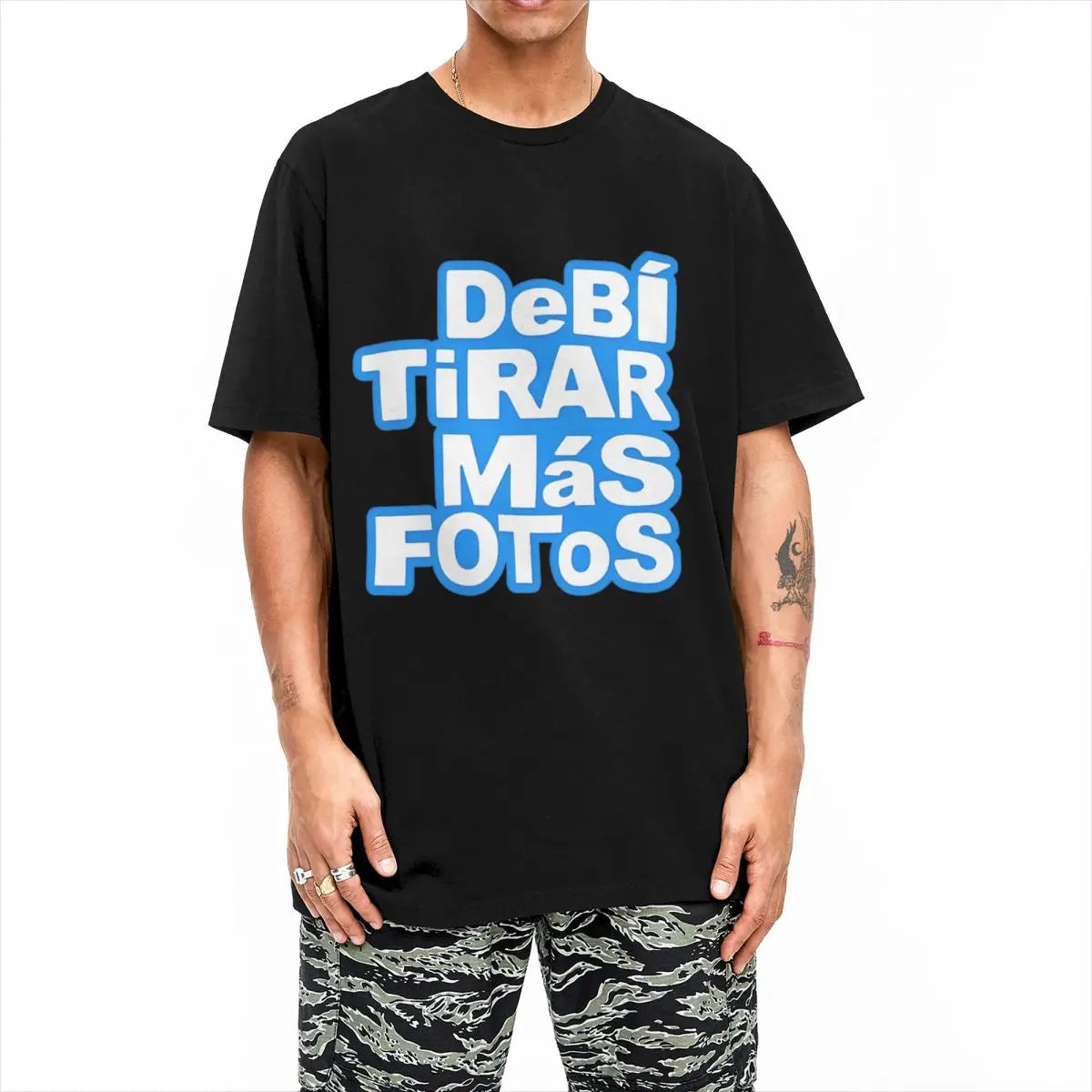 Bad Bunny Debi Tirar Mas Fotos T-Shirt Summer Y2K Funny T-Shirts Cotton Harajuku Tee Shirt For Men Short-Sleeve Design Top Tees