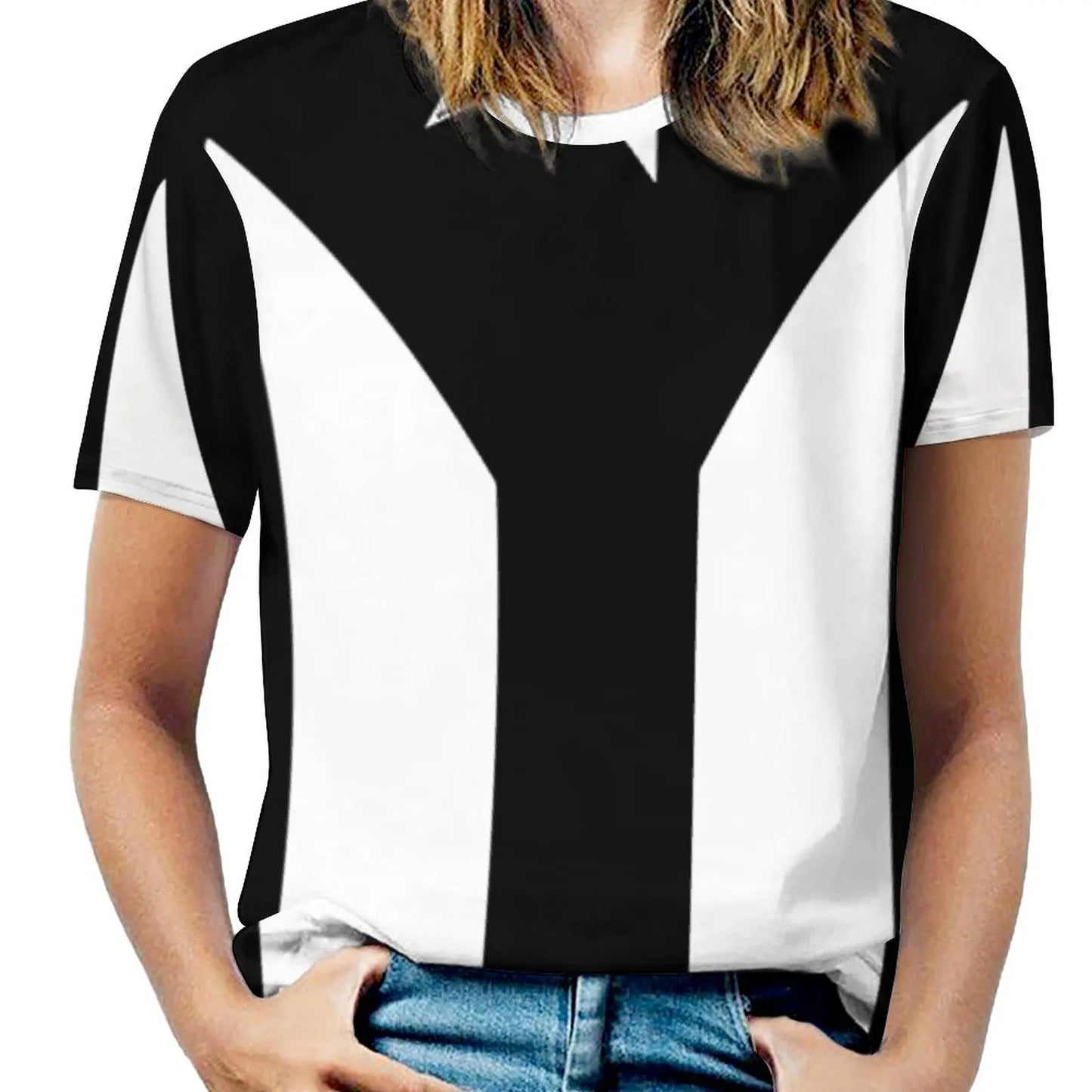 Puerto Rico Black & White Protest Flag 2356 Women Print T Shirt Casual Off Shoulder Loose Pullover Tops Fashion Clothes Puerto