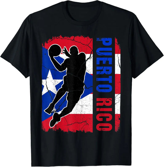 Puerto Rican Basketball Player Puerto Rico Flag Basketball T-Shirt