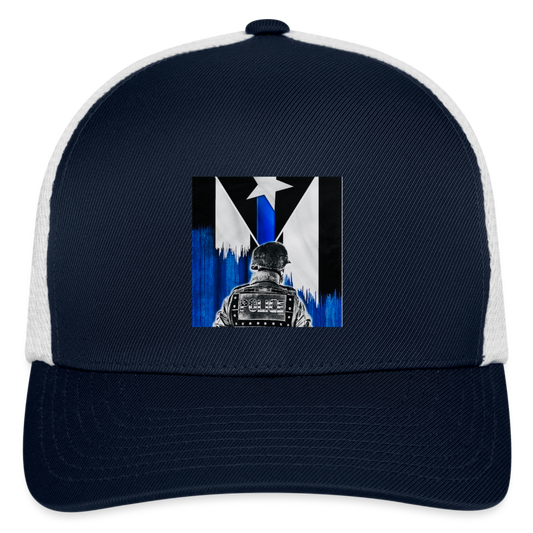 Flexfit Fitted Baseball Cap - navy/white