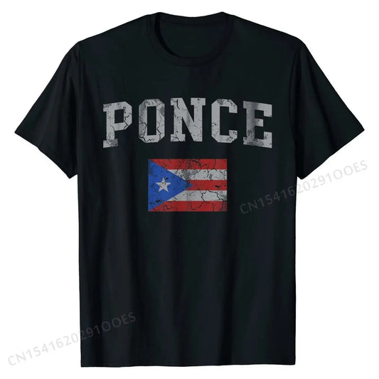 Puerto Rico Ponce Flag T-Shirt Men Women Kids Cotton Printed Tops & Tees Hot Sale Boy Tshirts Normal