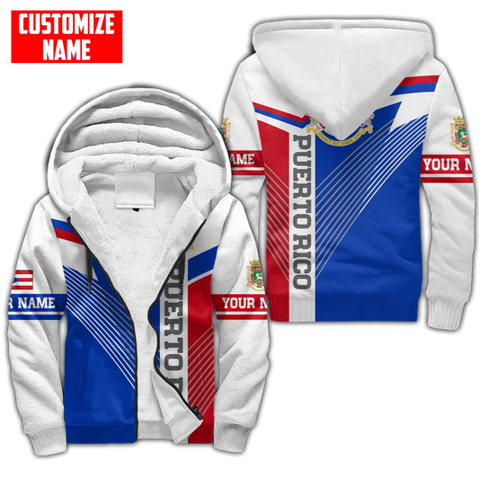 Tessffel Country Puerto Rico Caribbean Sea Camo Tattoo Flag 3DPrint Men/Women Funny Winter Coat Fleece Hoodies Casual Jacket A1