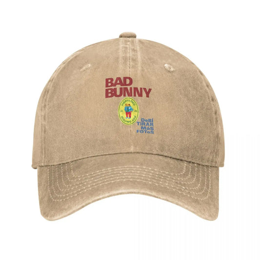 DTMF Debi Tirar Mas Fotos Men Women Baseball Caps Bad Bunny 2025 New Album Distressed Washed Caps Hat Retro Summer Snapback Hat