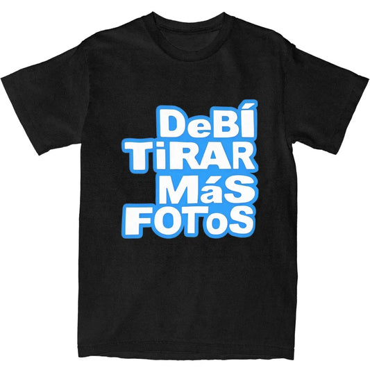 Bad Bunny Debi Tirar Mas Fotos T-Shirt Summer Y2K Funny T-Shirts Cotton Harajuku Tee Shirt For Men Short-Sleeve Design Top Tees